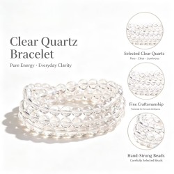 Natural Genuine Wealth Meaning Clear Quartz Bracelet