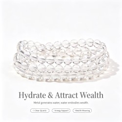 Natural Genuine Wealth Meaning Clear Quartz Bracelet