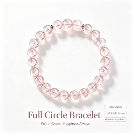 Natural Genuine Graceful Rose Clear Quartz Bracelet