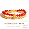 Genuine Wealth Crystal Yellow Red Clear Quartz Bracelet