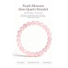 Natural Genuine Peach Blossom Pink Clear Quartz Bracelet